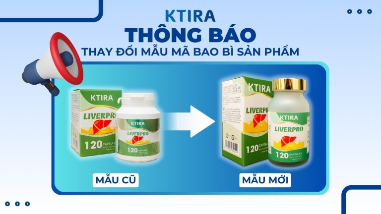 📣 THÔNG BÁO THAY ĐỔI BAO BÌ SẢN PHẨM VIÊN UỐNG KTIRA LIVERPRO