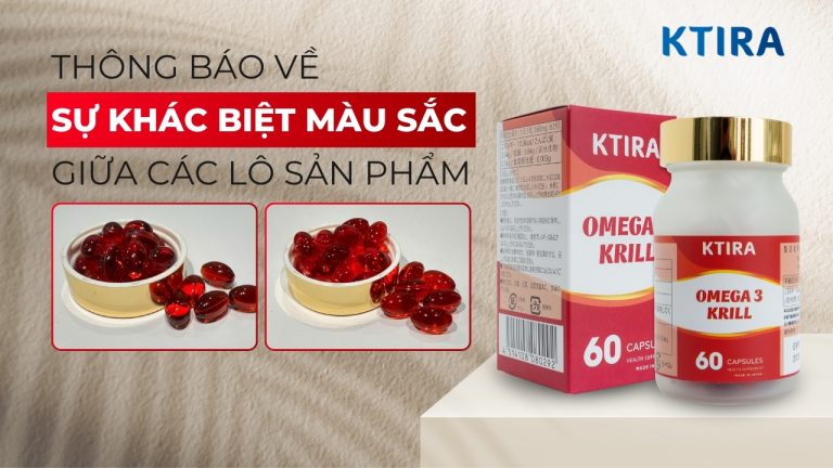 📢THÔNG BÁO VỀ SỰ KHÁC BIỆT MÀU SẮC GIỮA CÁC LÔ SẢN PHẨM OMEGA-3 KRILL