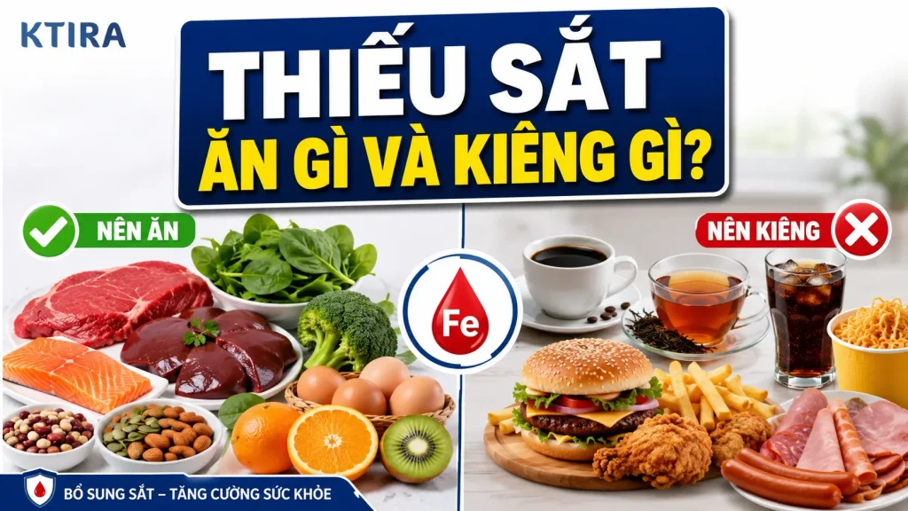 Thiếu sắt ăn gì? KTIRA