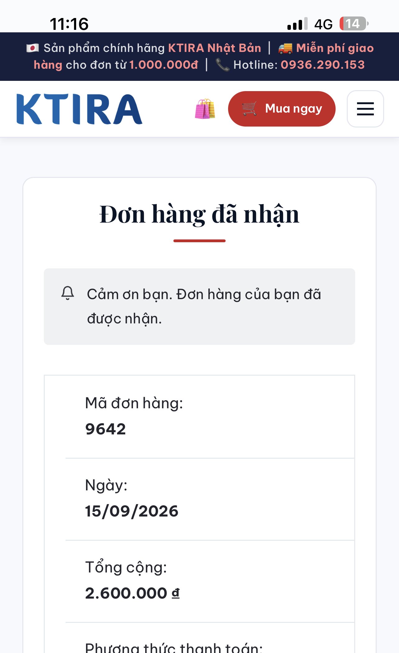 Bước 5: Xác nhận đơn và chờ giao hàng